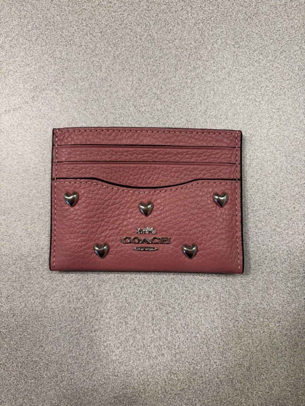 Coach Mauve and Burgundy Leather Card ID Holder